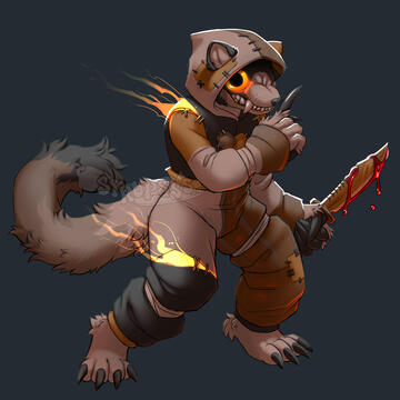 Threatening Slink Shaded Sketch